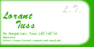 lorant tuss business card